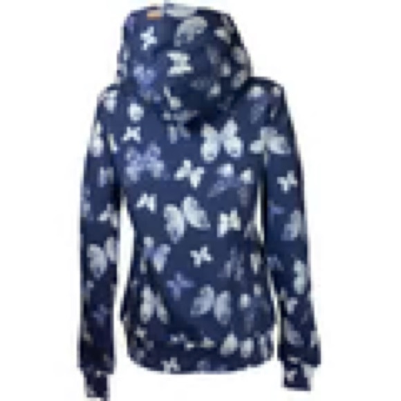 Wanakome Into The Wild Butterfly Hoodie, Size Small, Indigo, NWT - Picture 3 of 6